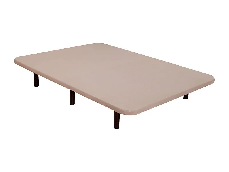Base Tapizada 3D Contemporánea Beige, 105x190 cm con 5 Refuerzos y 6 Patas