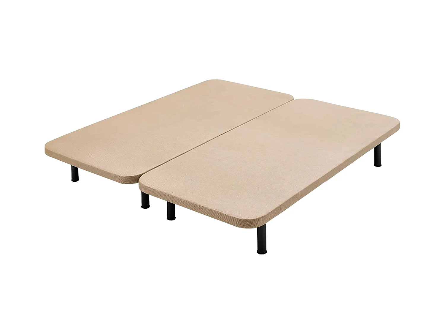 Base cama XL 160x190 cm tubo 40x30 beige 5 refuerzos tejido 3D (patas)