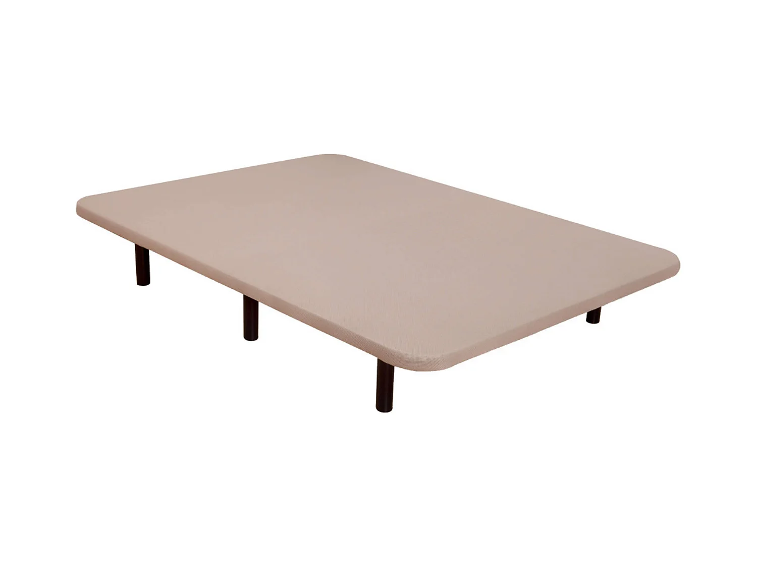 Base Tapizada 3D Contemporánea Beige 135x200 cm con 5 Refuerzos y 6 Patas