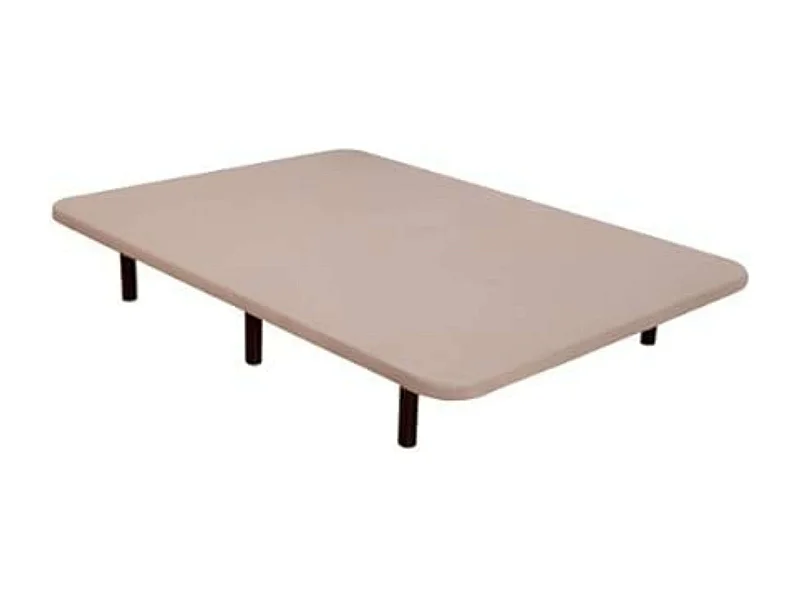 Base tapizada 135x190 cm Acero Tubo 40x30 Refuerzos DM Beige (6 Patas)