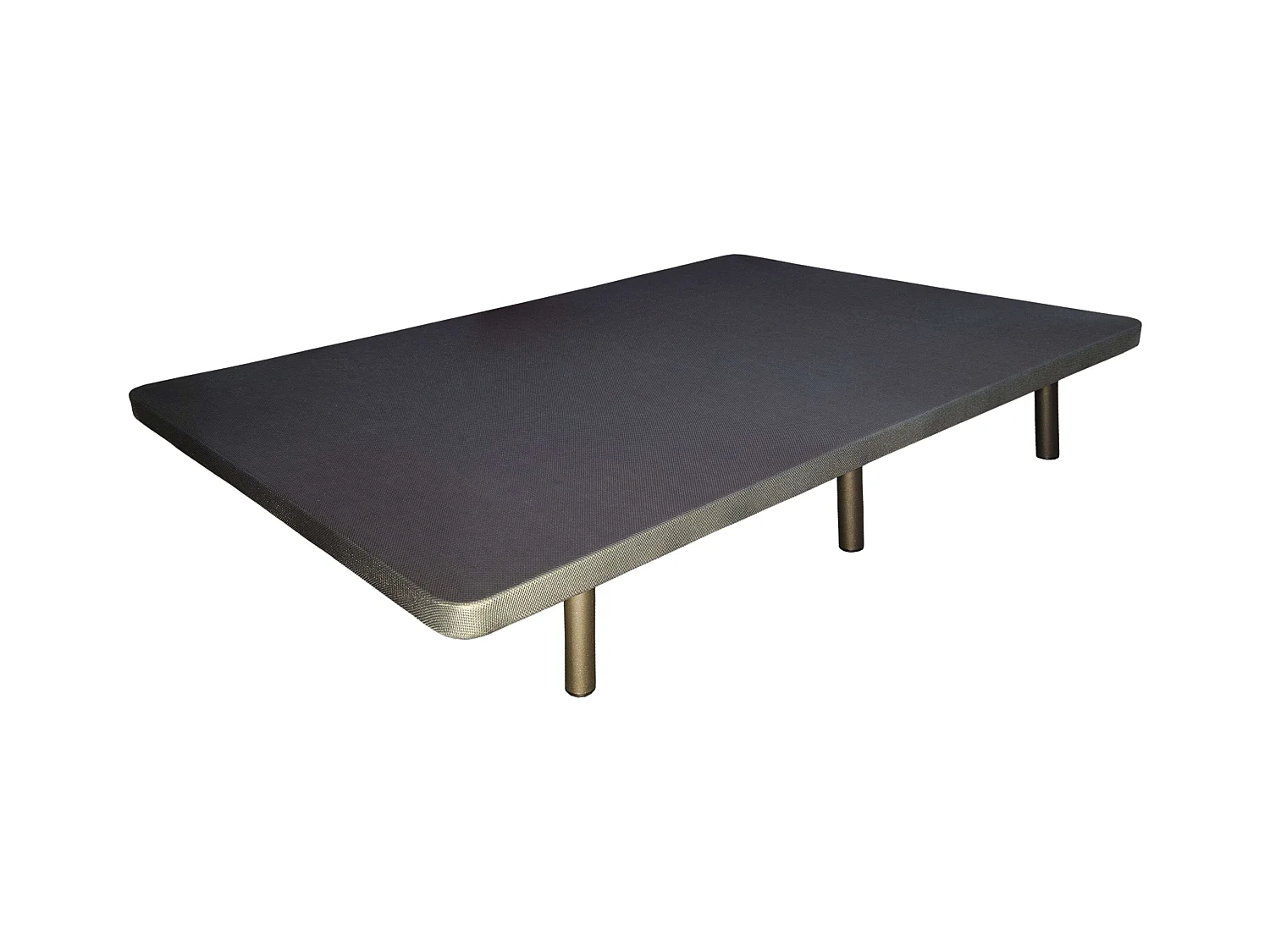 Base Tapizada 150x200 cm Gris Antracita con 5 Refuerzos y 6 Patas