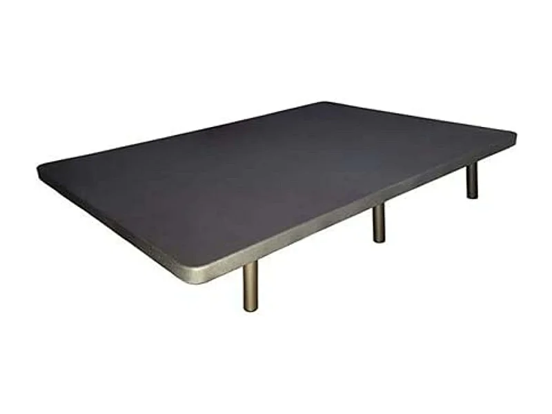 Base Tapizada Gris Marengo 5 Refuerzos 6cm (90x190 cm) Sin Patas
