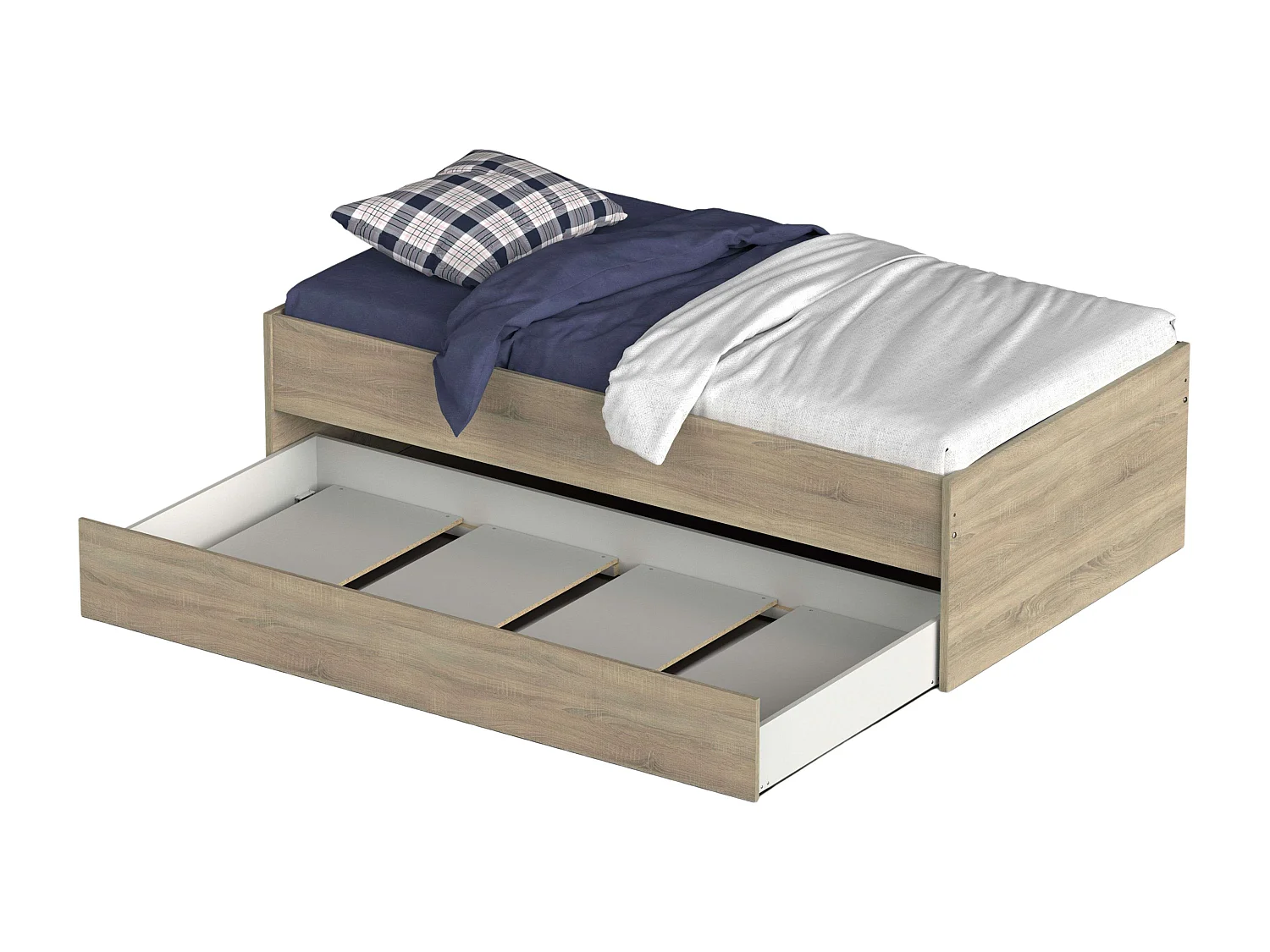 Cama Nido Juvenil Terai 105x190 cm Melamina Roble Cambrian