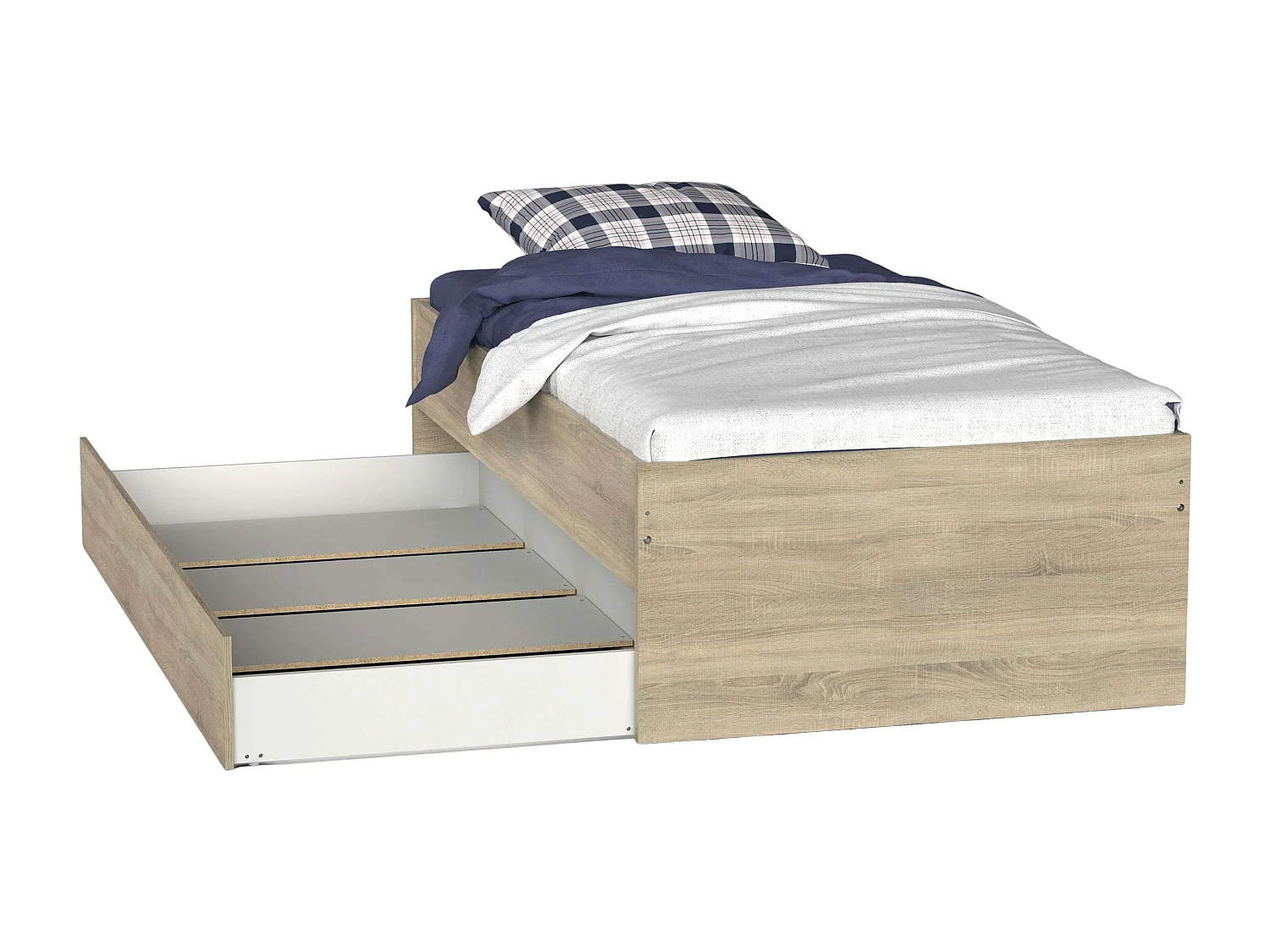 Cama Nido Juvenil Terai 105x190 cm Melamina Roble Cambrian