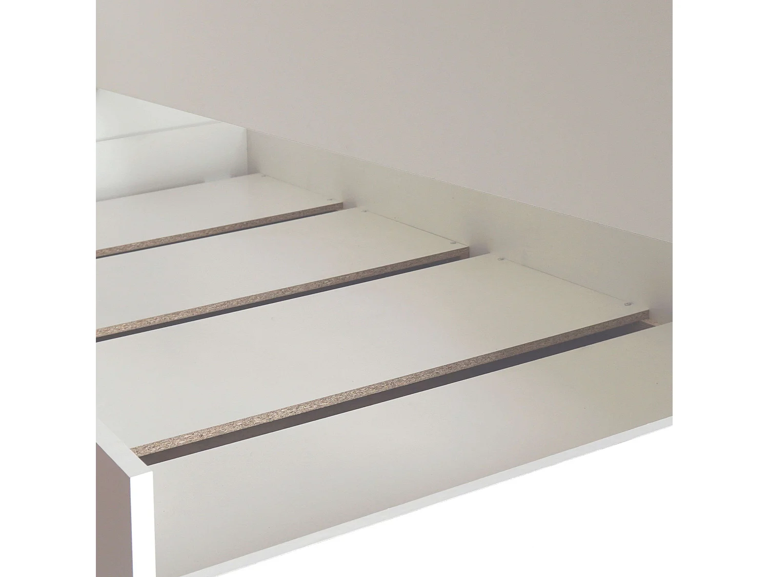 Cama Nido Juvenil Tibet 90x190 cm Melamina Contemporáneo Blanco