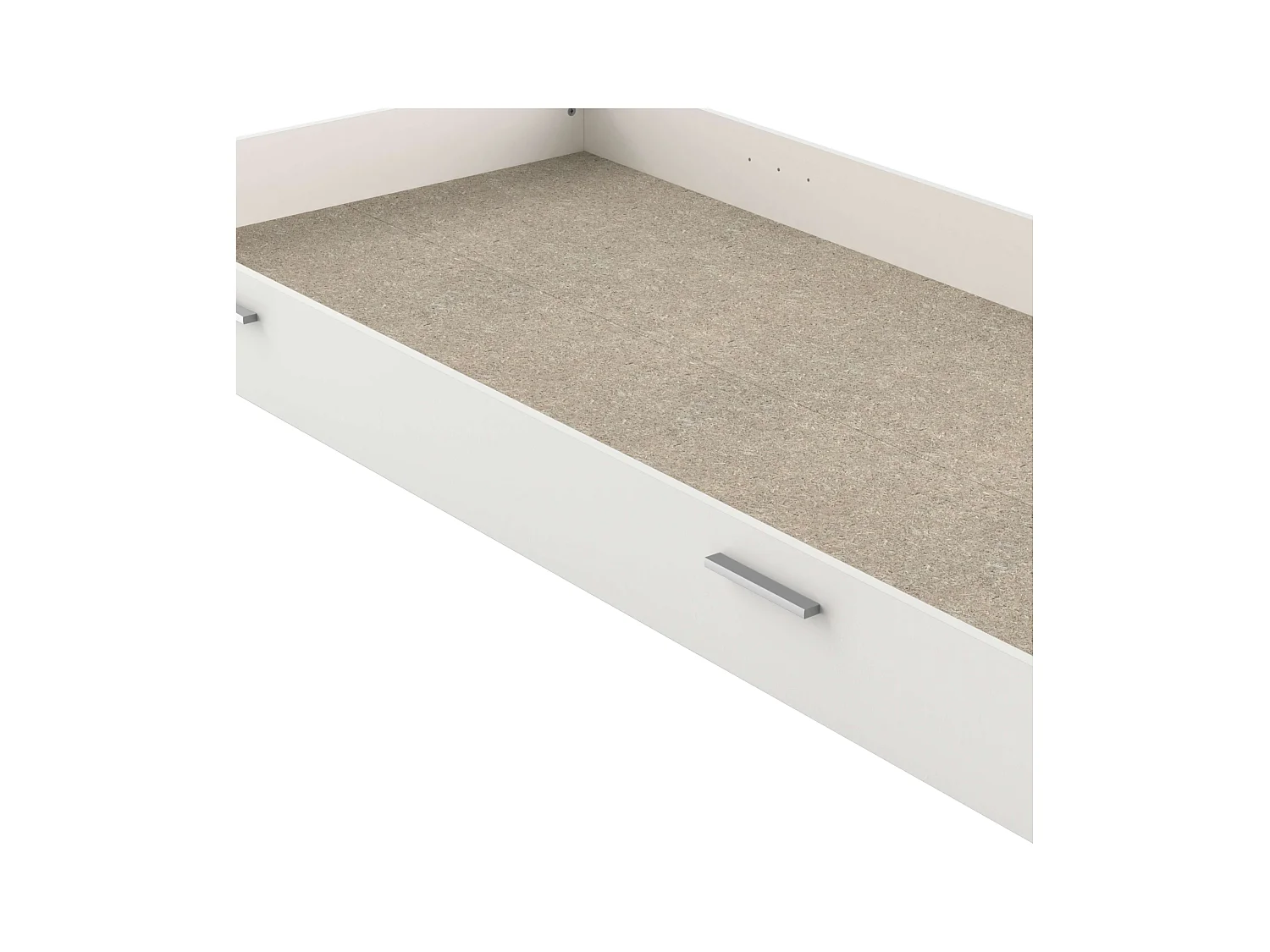 Cajón Inferior Cama Life Dormitorio Juvenil Blanco Mate 18x200x90 cm