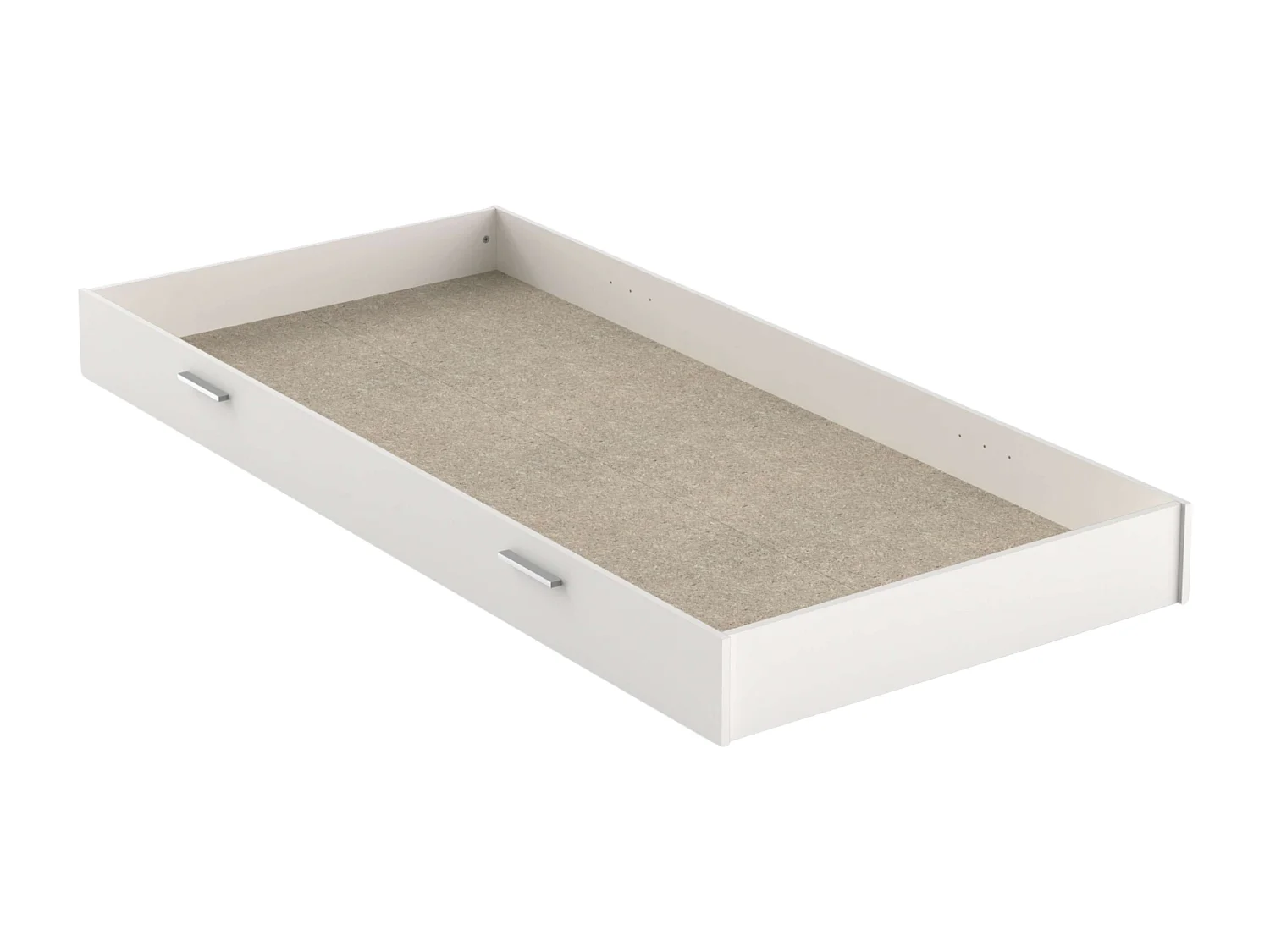 Cajón Inferior Cama Life Dormitorio Juvenil Blanco Mate 18x200x90 cm