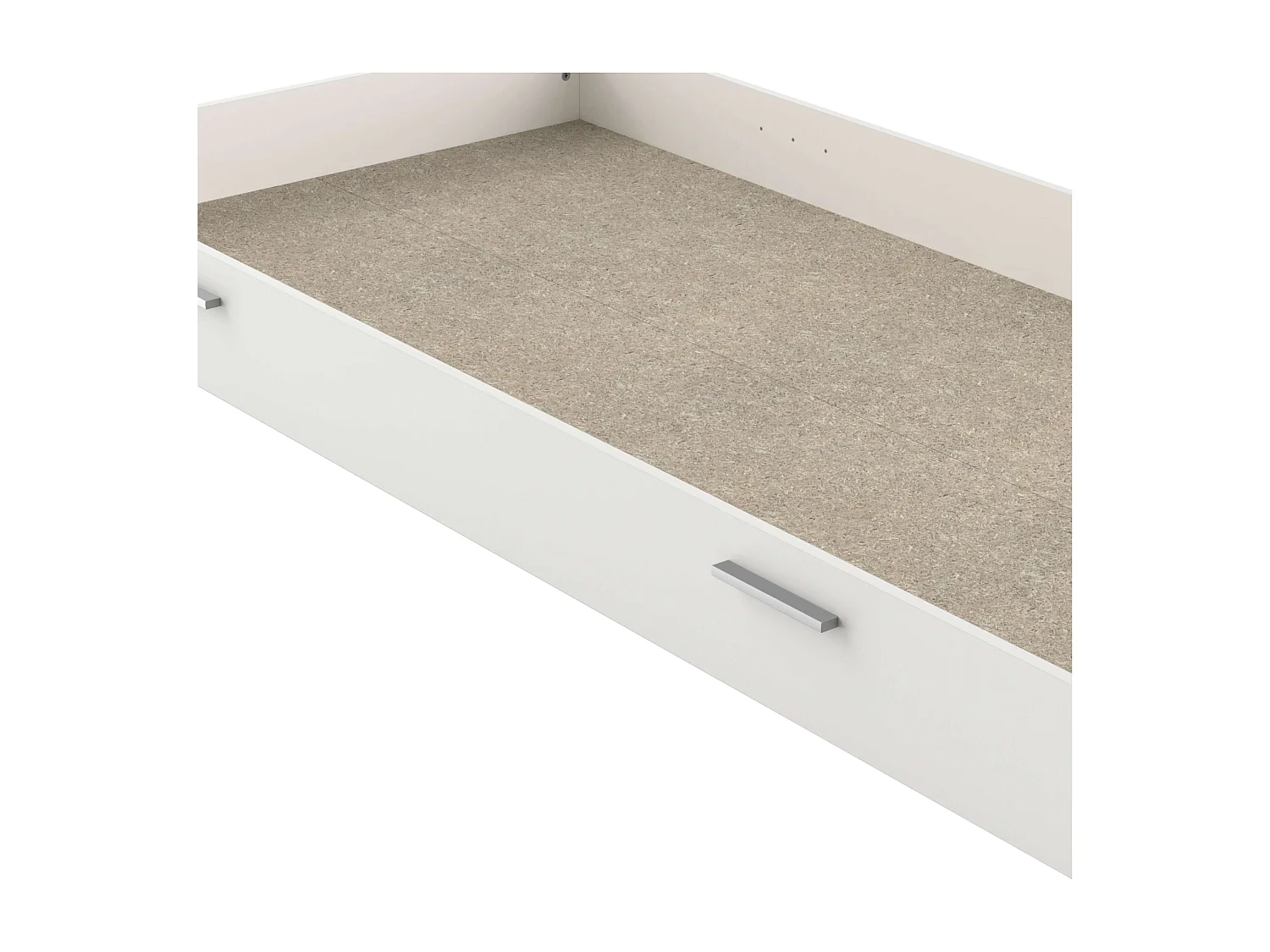 Cajón Inferior Cama Life Dormitorio Juvenil Blanco Mate 18x200x90 cm