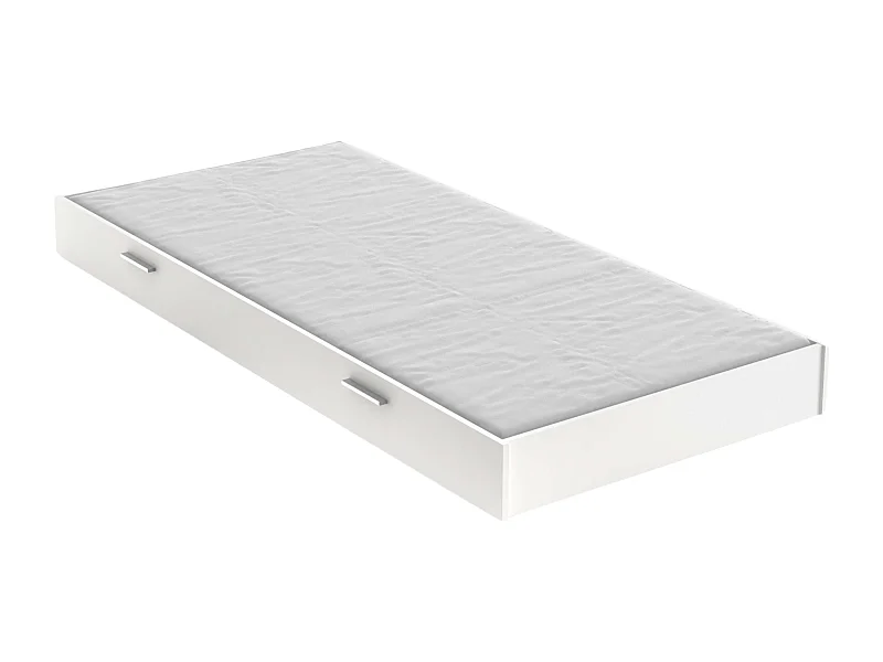 Cajón Inferior Cama Life Dormitorio Juvenil Blanco Mate 18x200x90 cm
