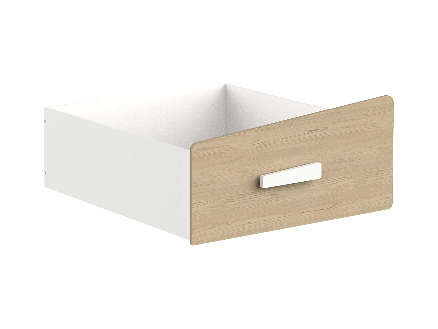 Cama Infantil Juvenil Cabane c/Cajón Roble y Blanco Mate 90x200 cm