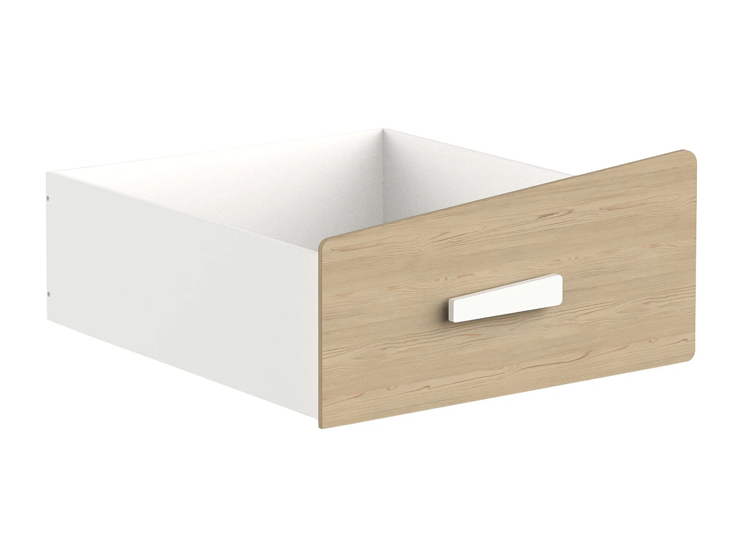 Cama Infantil Juvenil Cabane c/Cajón Roble y Blanco Mate 90x200 cm