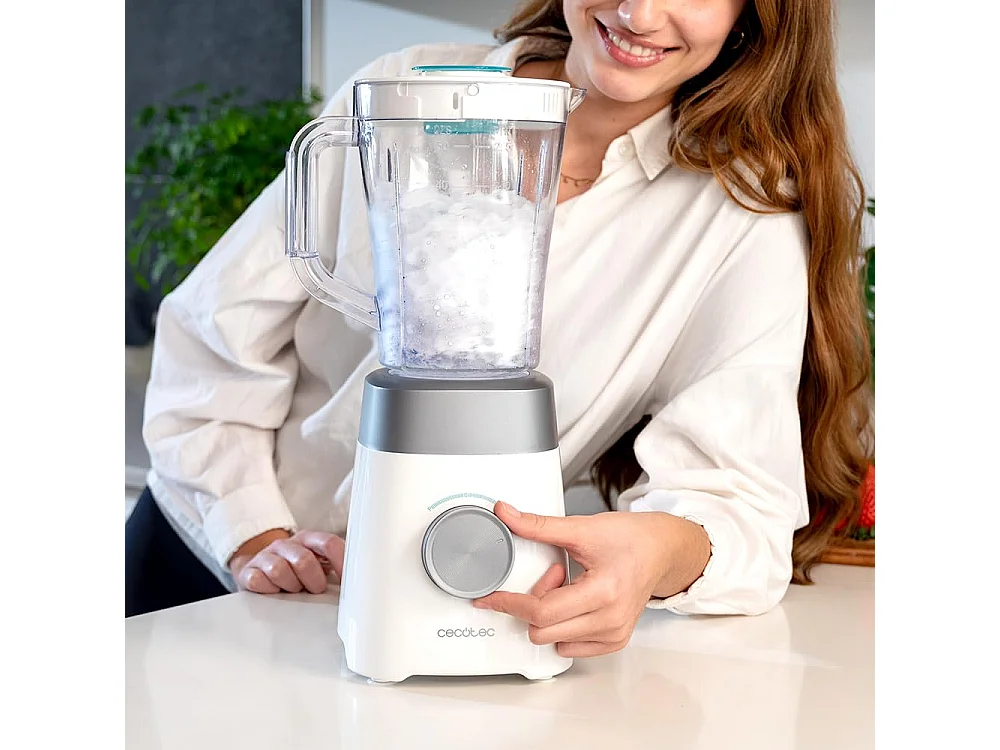 Batidora de vaso Cecotec Power Black Titanium 1300MAX 1300W 2 velocidades blanco 1,5L
