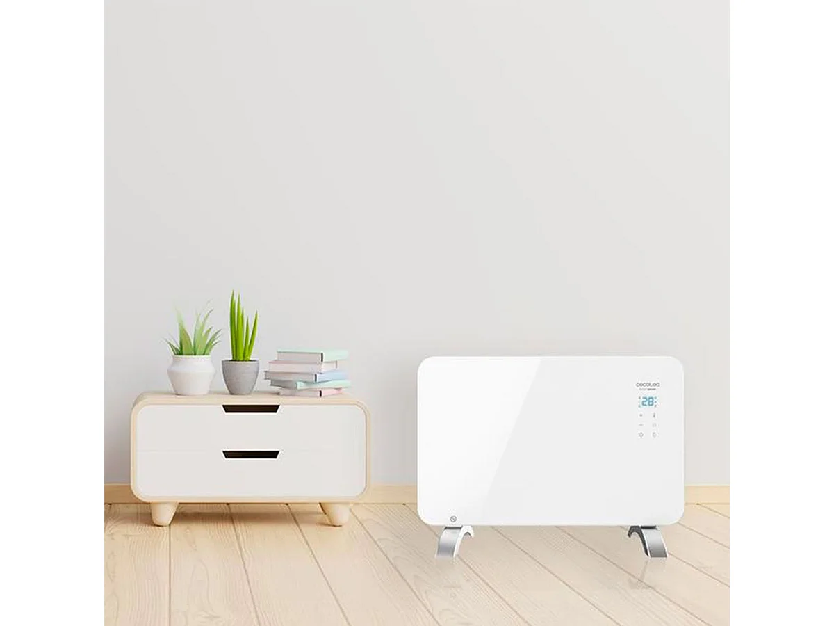 Radiador Cecotec Ready Warm 6650 1000W cristal con wifi blanco