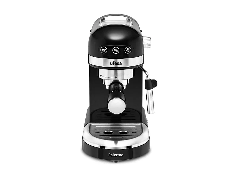 Cafetera espresso Ufesa Palermo 1350W 1,4L panel táctil 2 tazas negro
