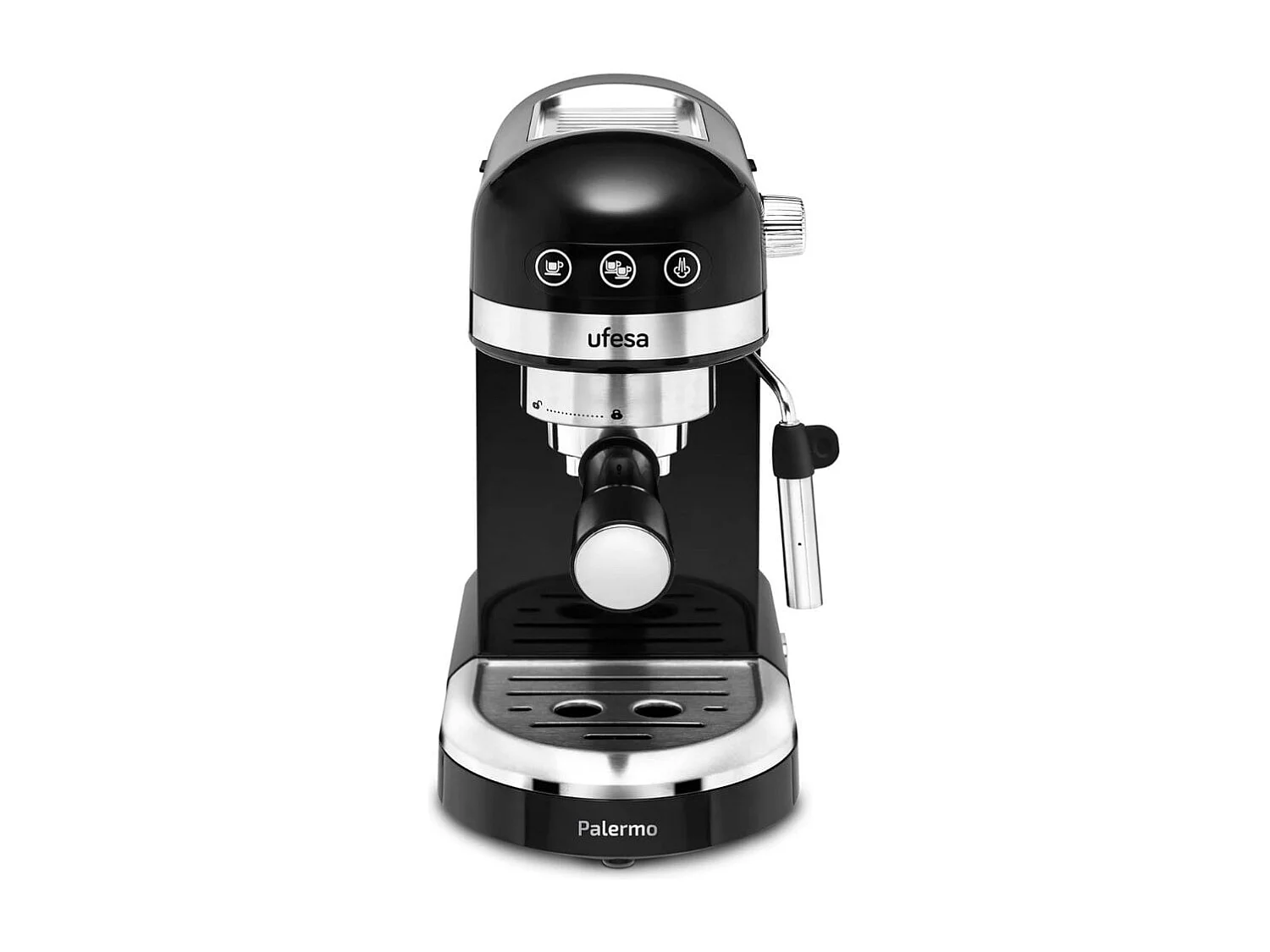 Cafetera espresso Ufesa Palermo 1350W 1,4L panel táctil 2 tazas negro