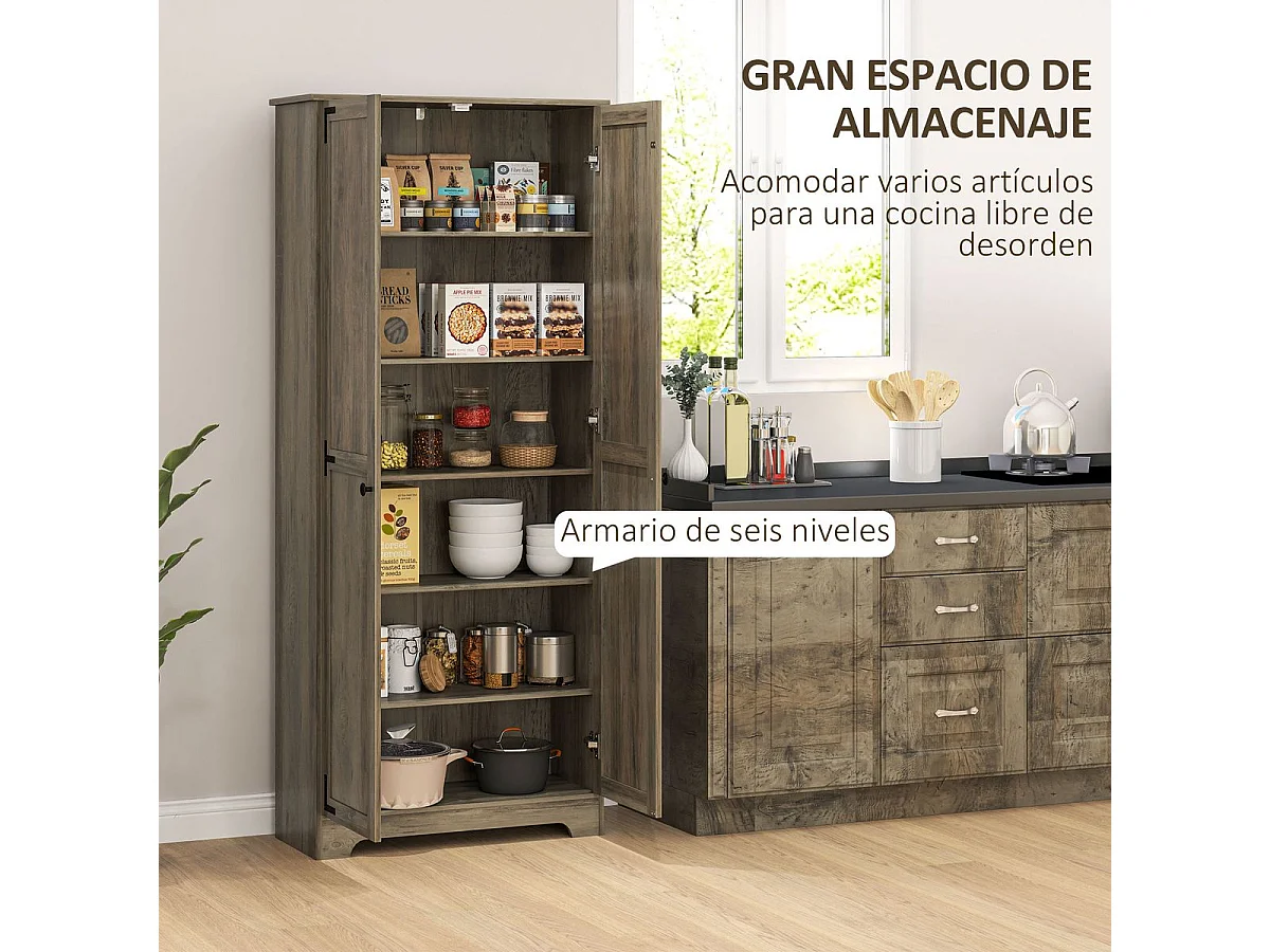 Aparador Estrella Homcom 2 puertas marrón 182x78x31,5 cm