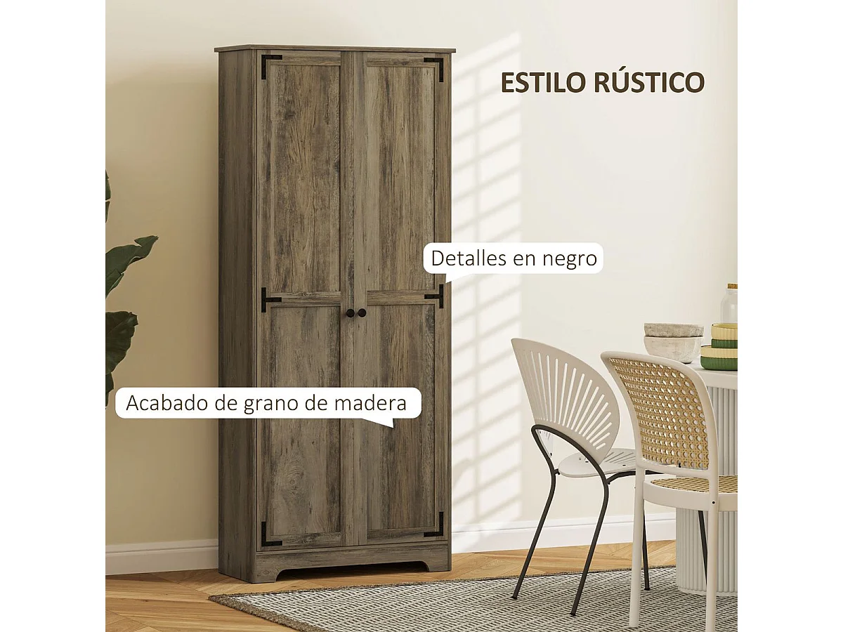 Aparador Estrella Homcom 2 puertas marrón 182x78x31,5 cm