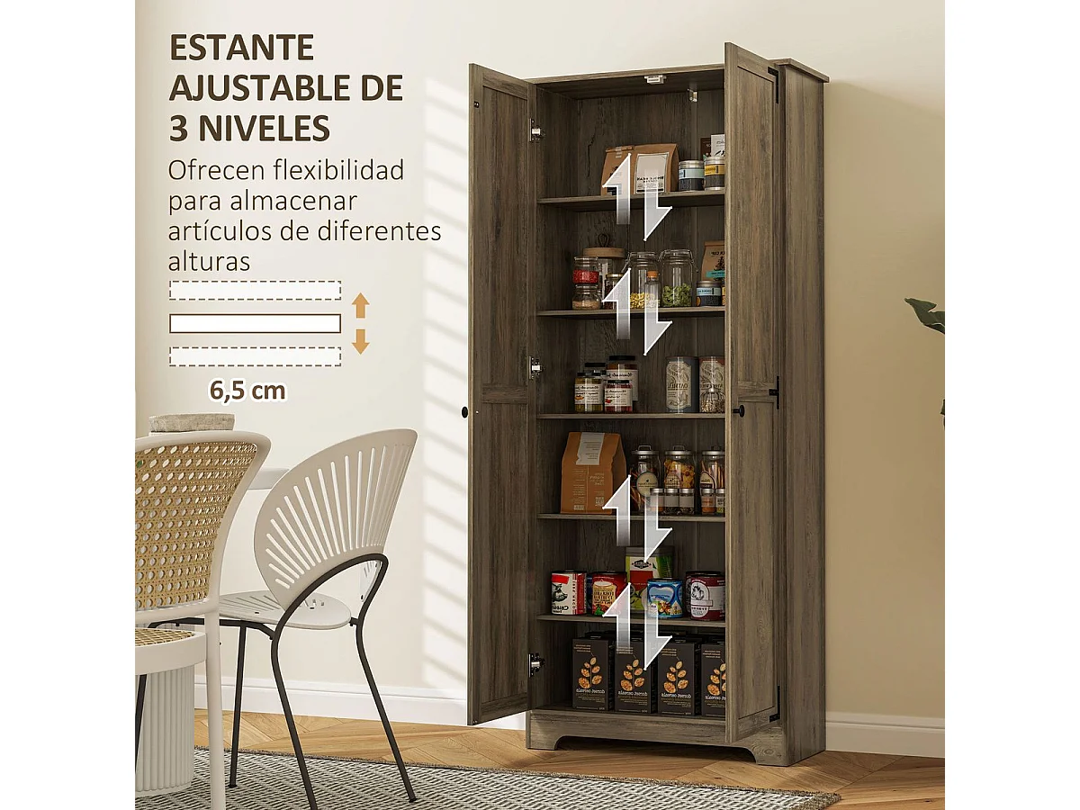 Aparador Estrella Homcom 2 puertas marrón 182x78x31,5 cm