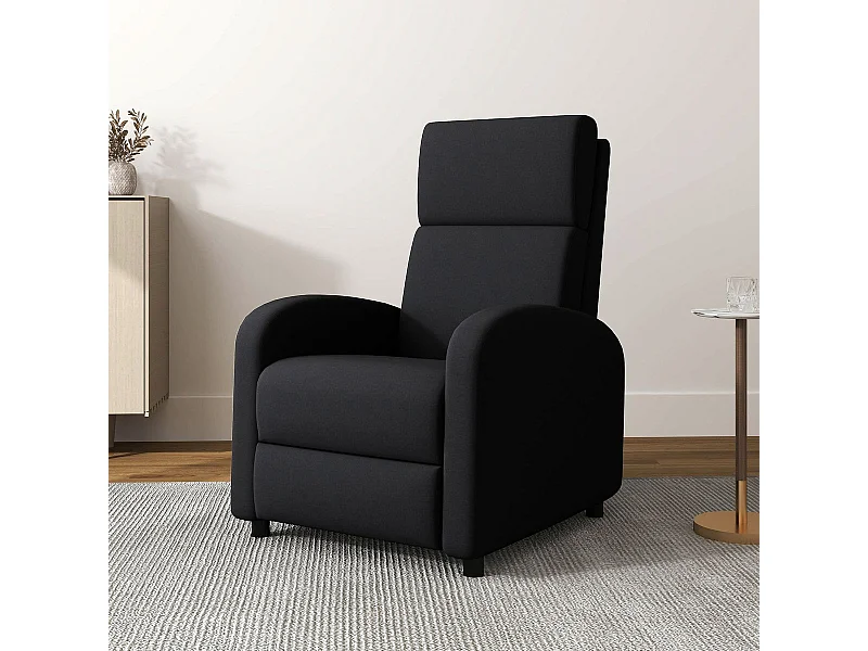 Sillón relax Lioran Homcom reclinable negro 102x64x86 cm