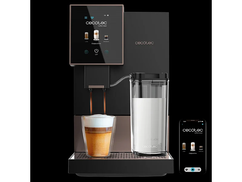 Cecotec Cafetera superautomática Cremmaet Compactccino Connected Black Rose