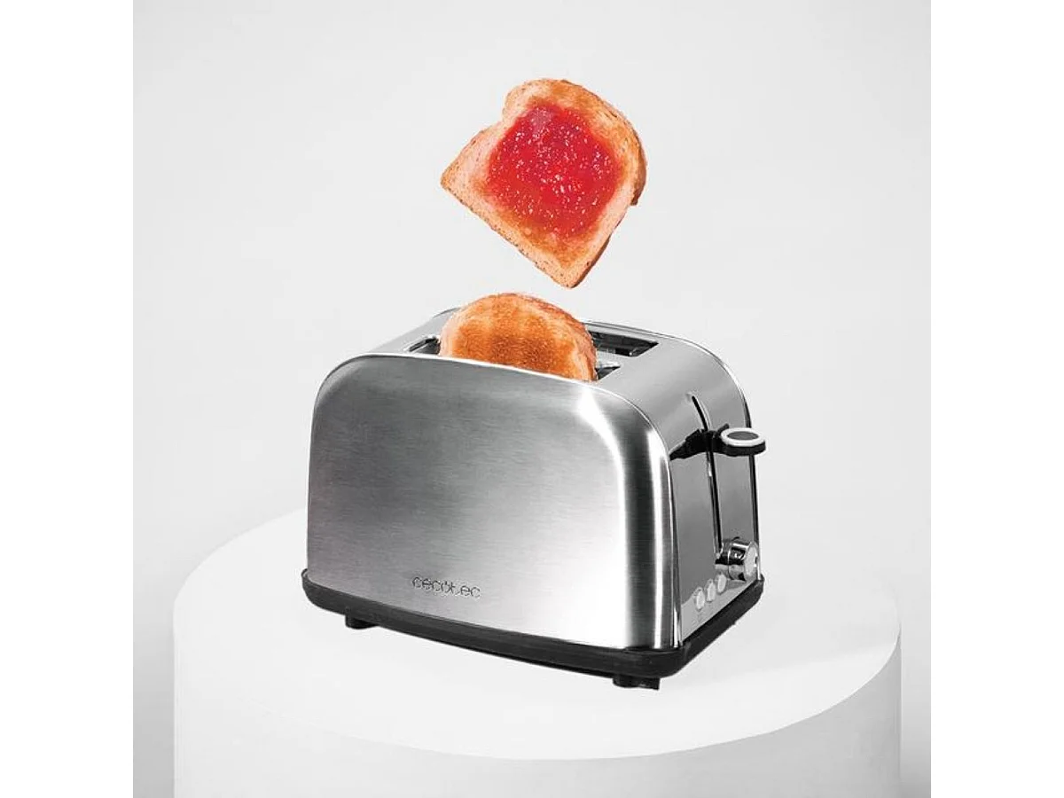 Tostador Cecotec Toastin'time Lite 850W 2 ranuras 7 potencias inox