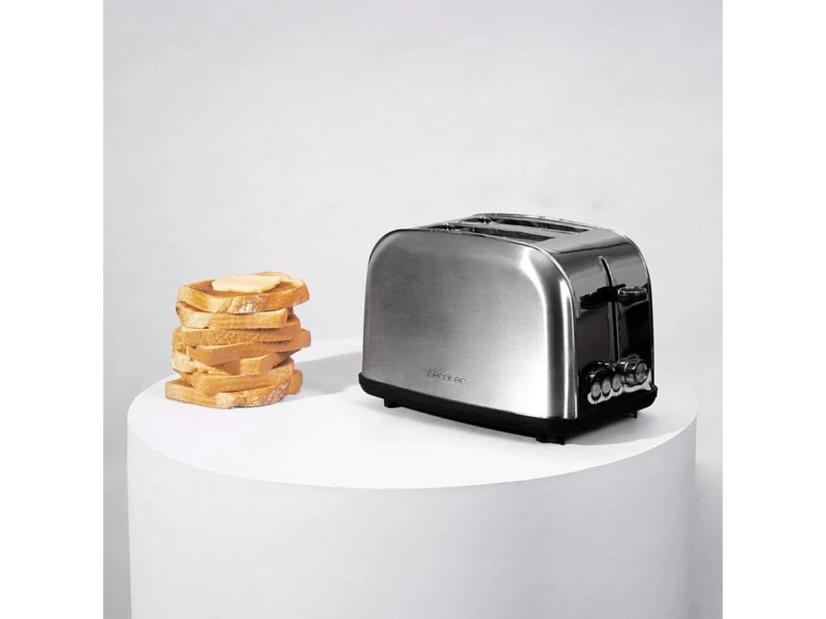 Tostador Cecotec Toastin'time Lite 850W 2 ranuras 7 potencias inox