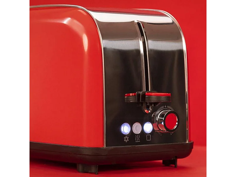 Tostador Cecotec Toastin'time Lite 1500W 2 ranuras 7 niveles rojo
