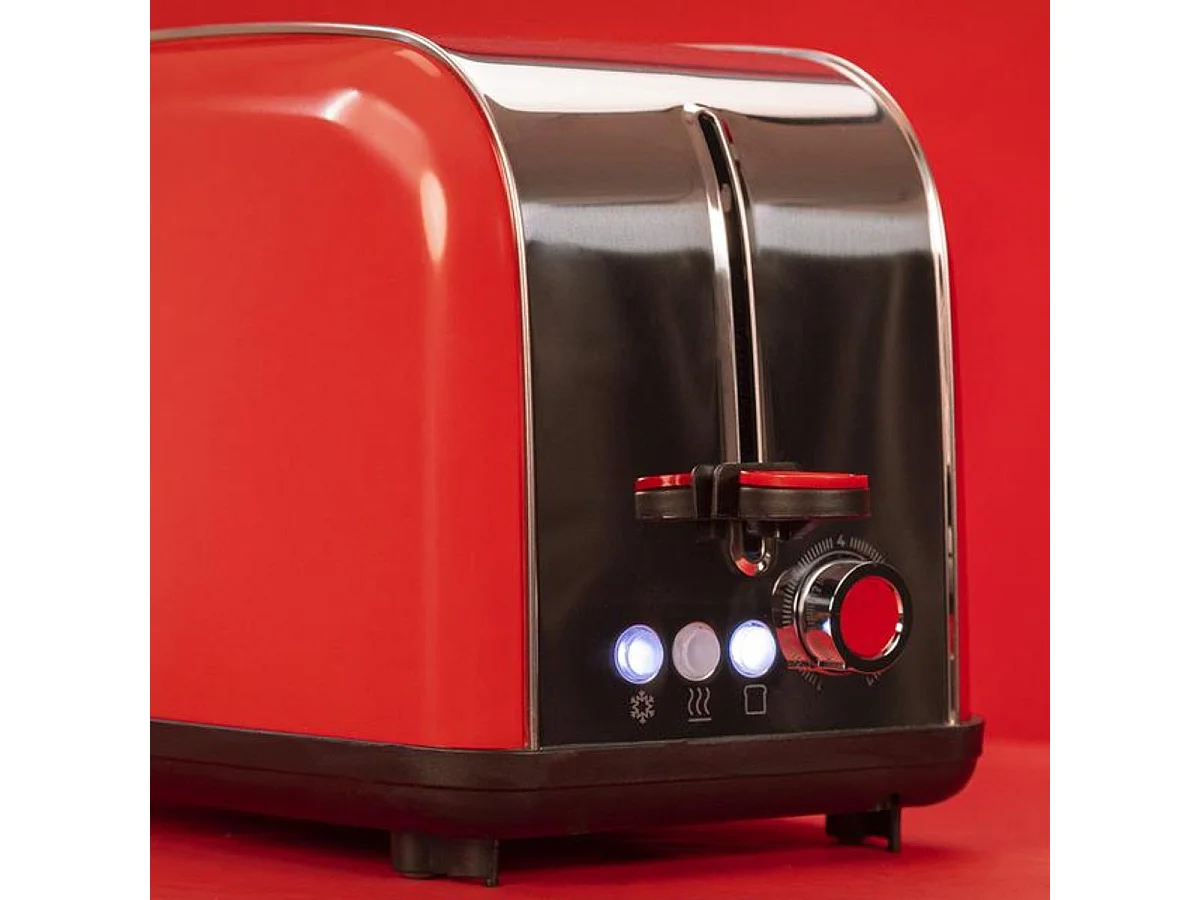 Tostador Cecotec Toastin'time Lite 1500W 2 ranuras 7 niveles rojo