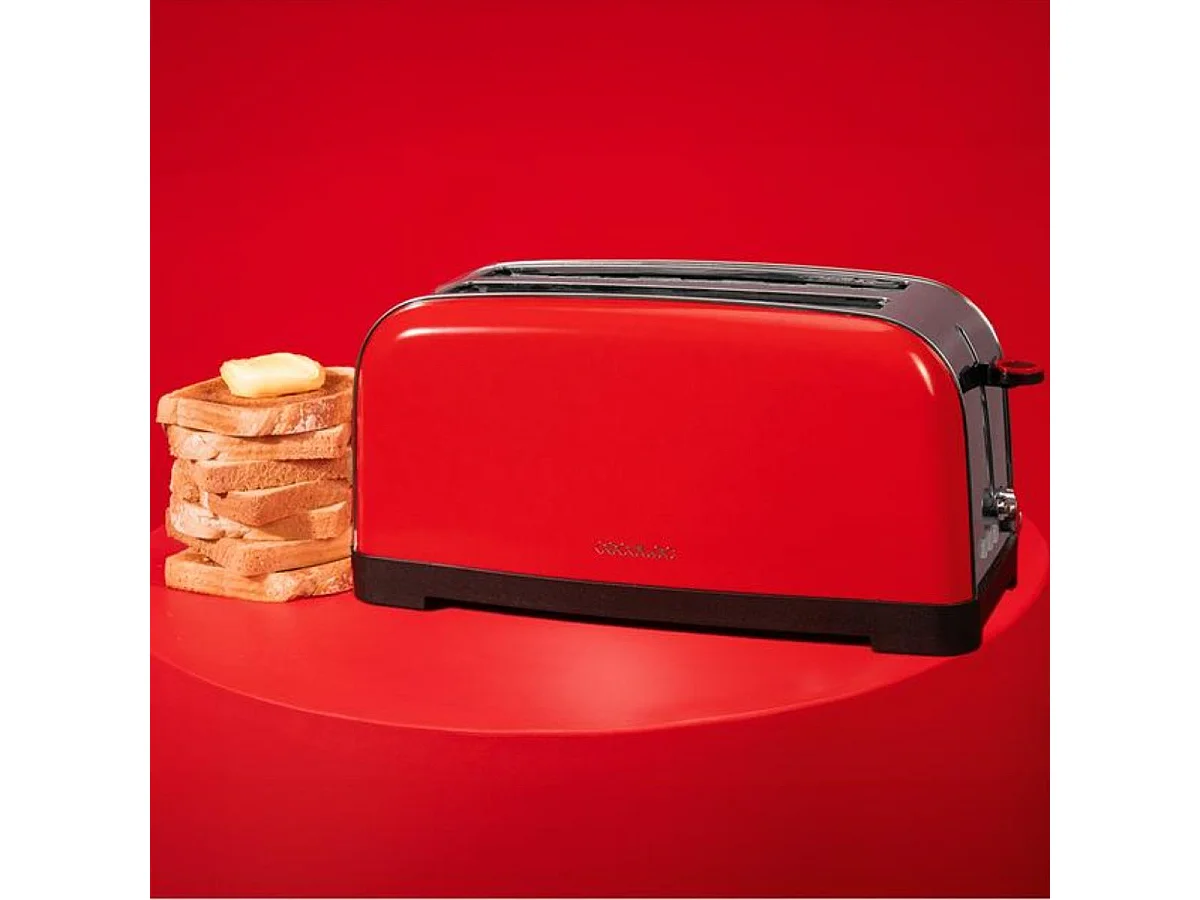 Tostador Cecotec Toastin'time Lite 1500W 2 ranuras 7 niveles rojo