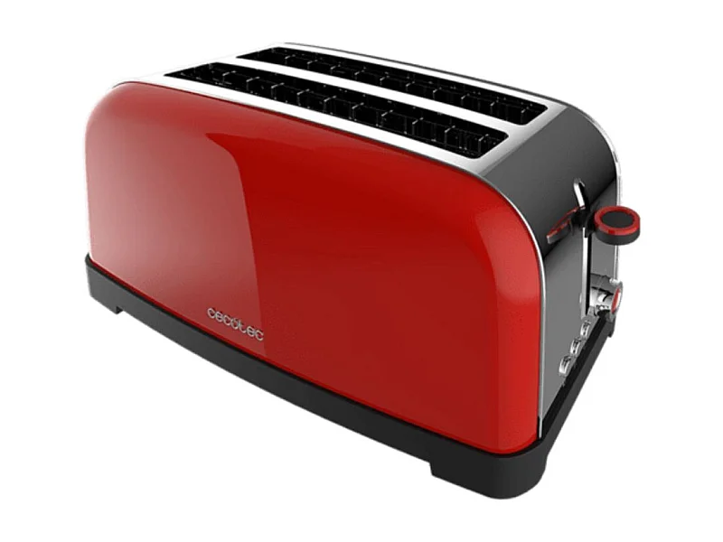 Tostador Cecotec Toastin'time Lite 1500W 2 ranuras 7 niveles rojo