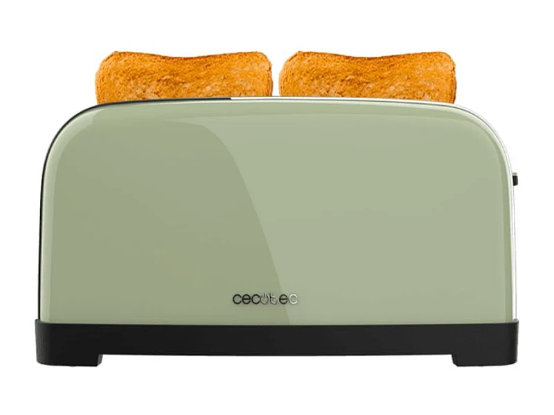 Tostador Cecotec Toastin'Time 1500W 2 ranuras + varillas superiores 7 niveles verde