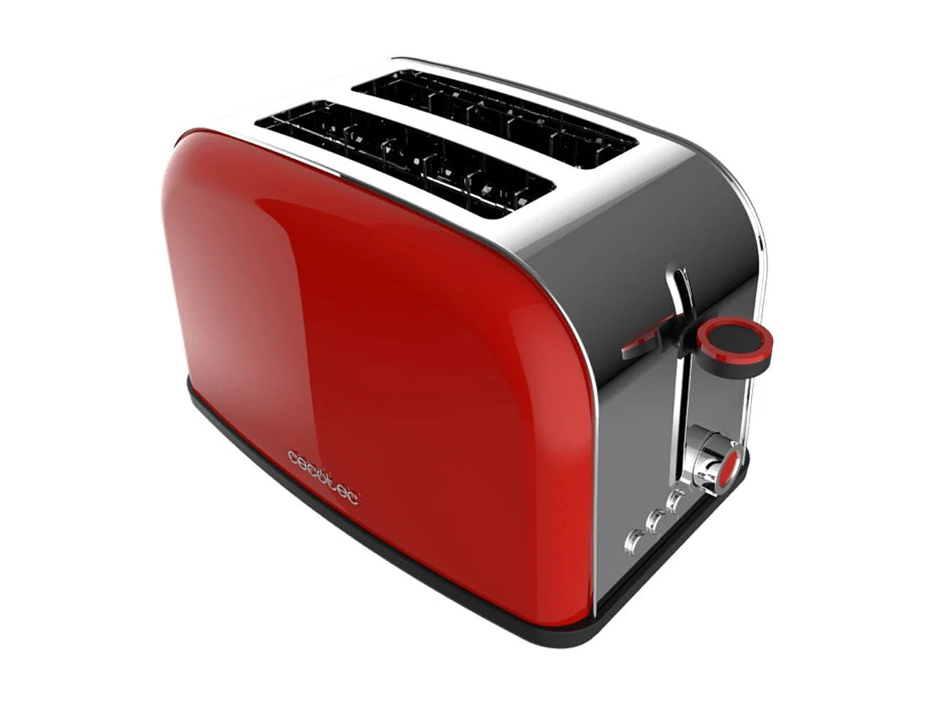 Tostador Cecotec Toastin'time Lite 850W 2 ranuras 7 potencias rojo