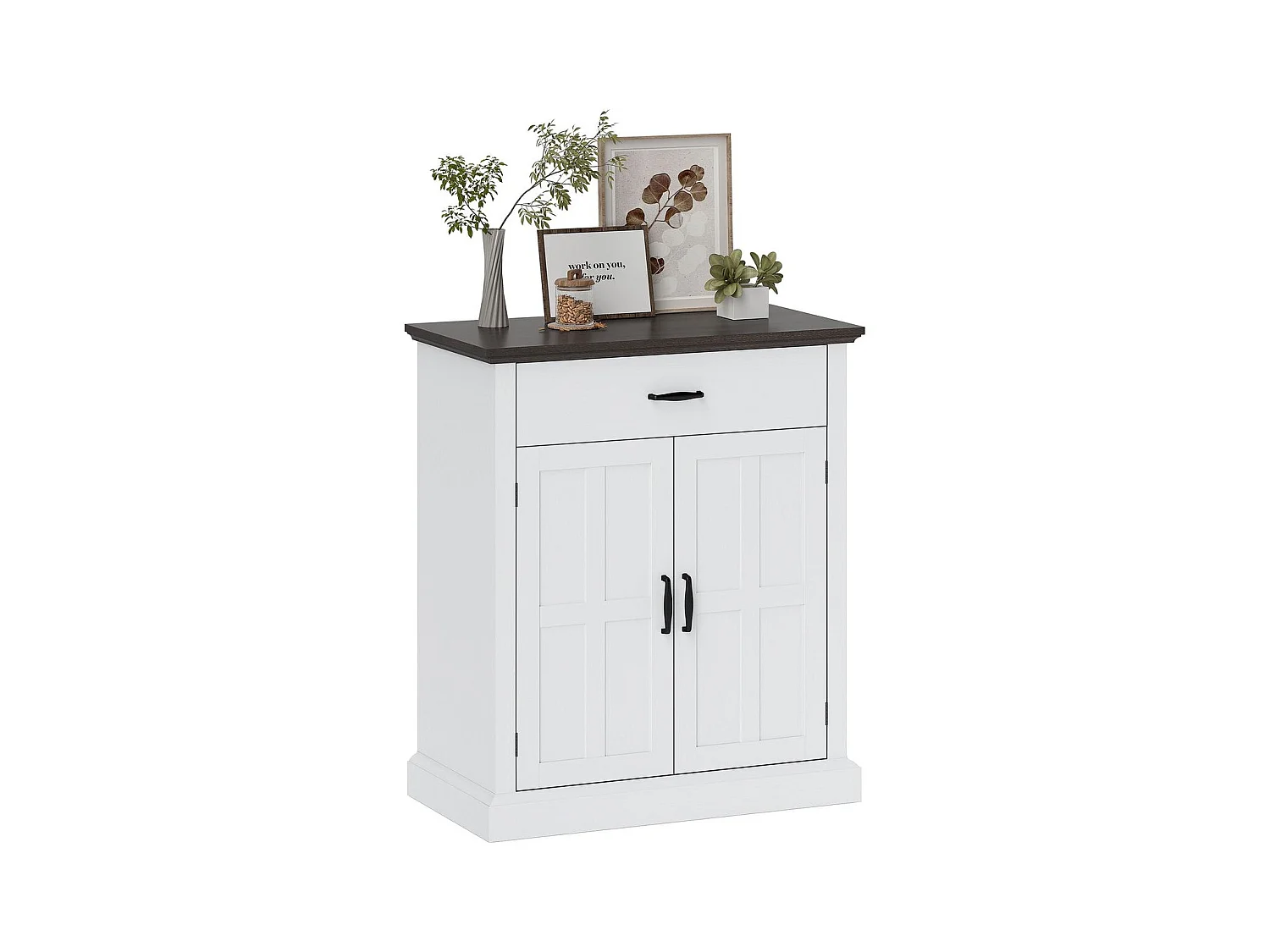 Aparador Emory Homcom 1 cajón + 2 puertas blanco