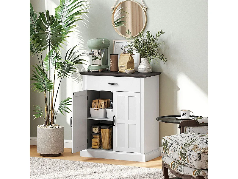 Aparador Emory Homcom 1 cajón + 2 puertas blanco