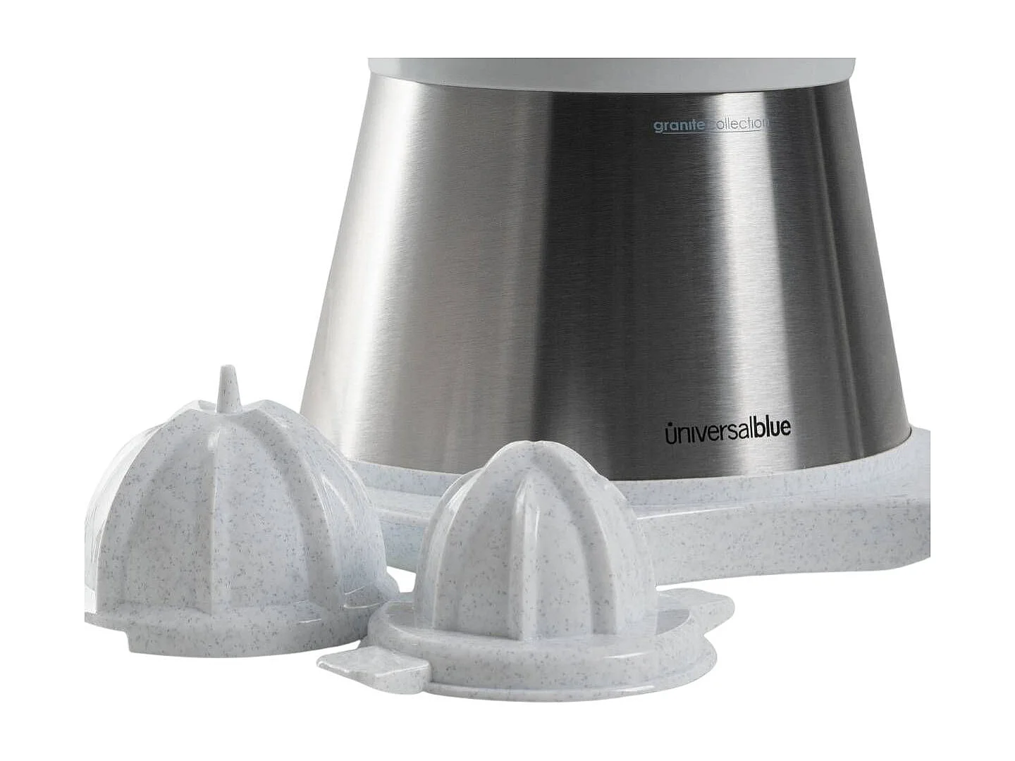 Exprimidor de brazo Juicy Plus Universal Blue 300W 2 conos blanco