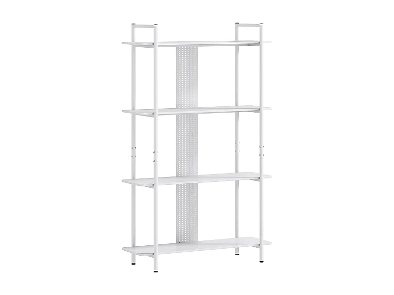 Estantería Ornalux Homcom 4 niveles blanco 160,5x100x35 cm