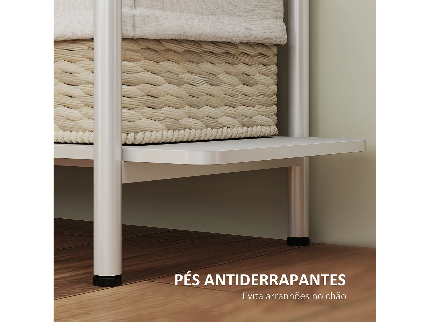 Estantería Ornalux Homcom 4 niveles blanco 160,5x100x35 cm