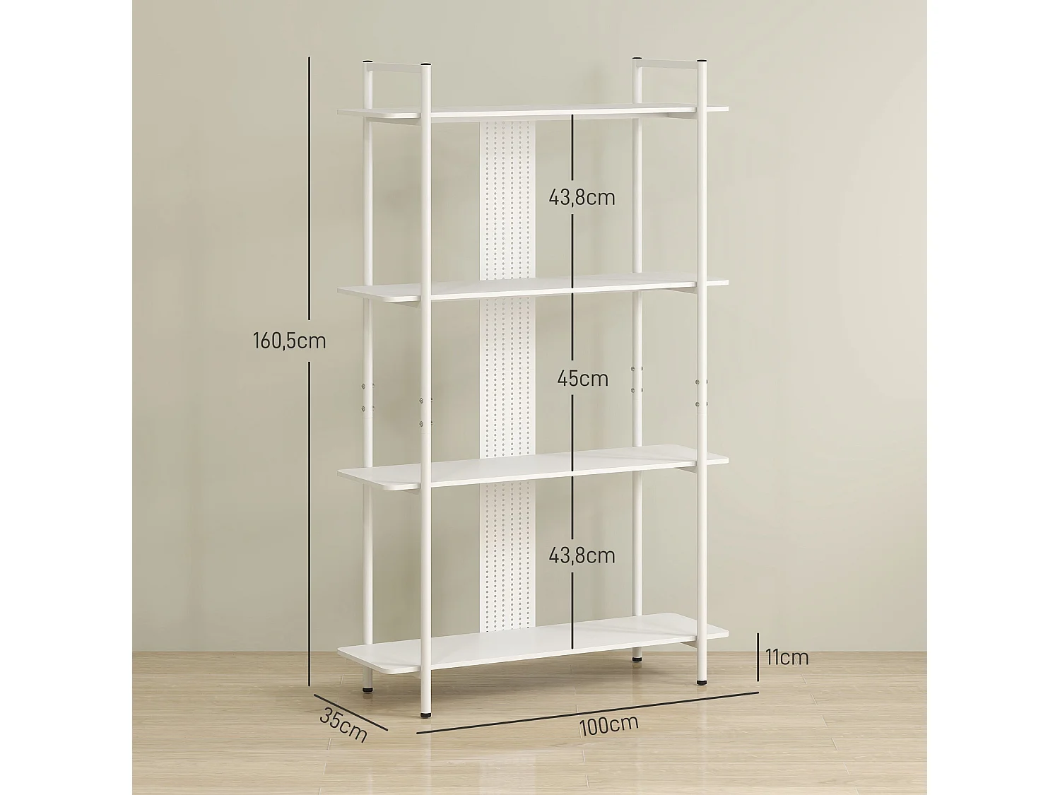Estante Chamonix com 6 Prateleiras de Madeira - 100x35x160 cm para Organização Moderna