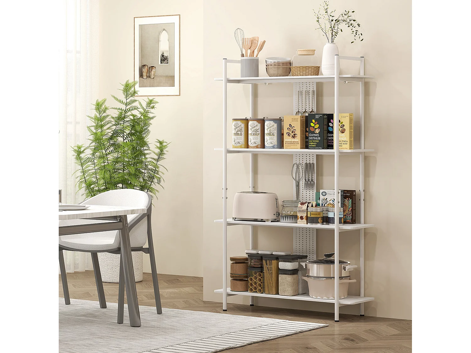 Estante Chamonix com 6 Prateleiras de Madeira - 100x35x160 cm para Organização Moderna