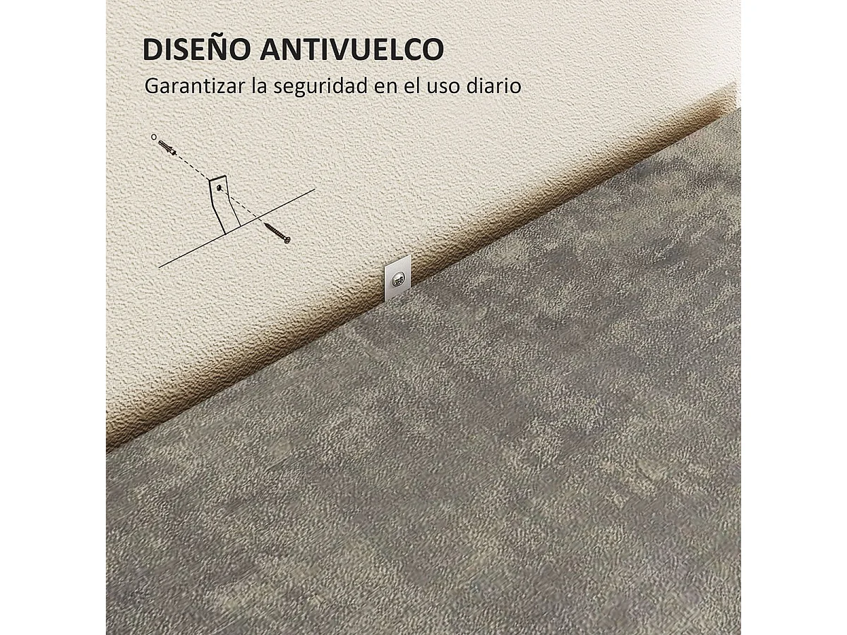 Aparador Liora Homcom 2 puertas gris 80x80x37 cm