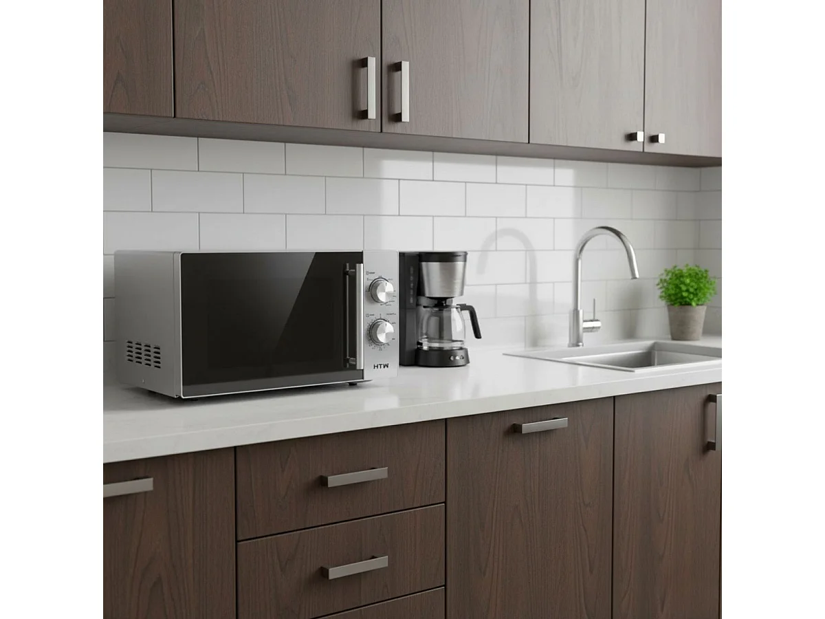 Microondas HTW MIC700CD8 700W 20L 5 potencias inox