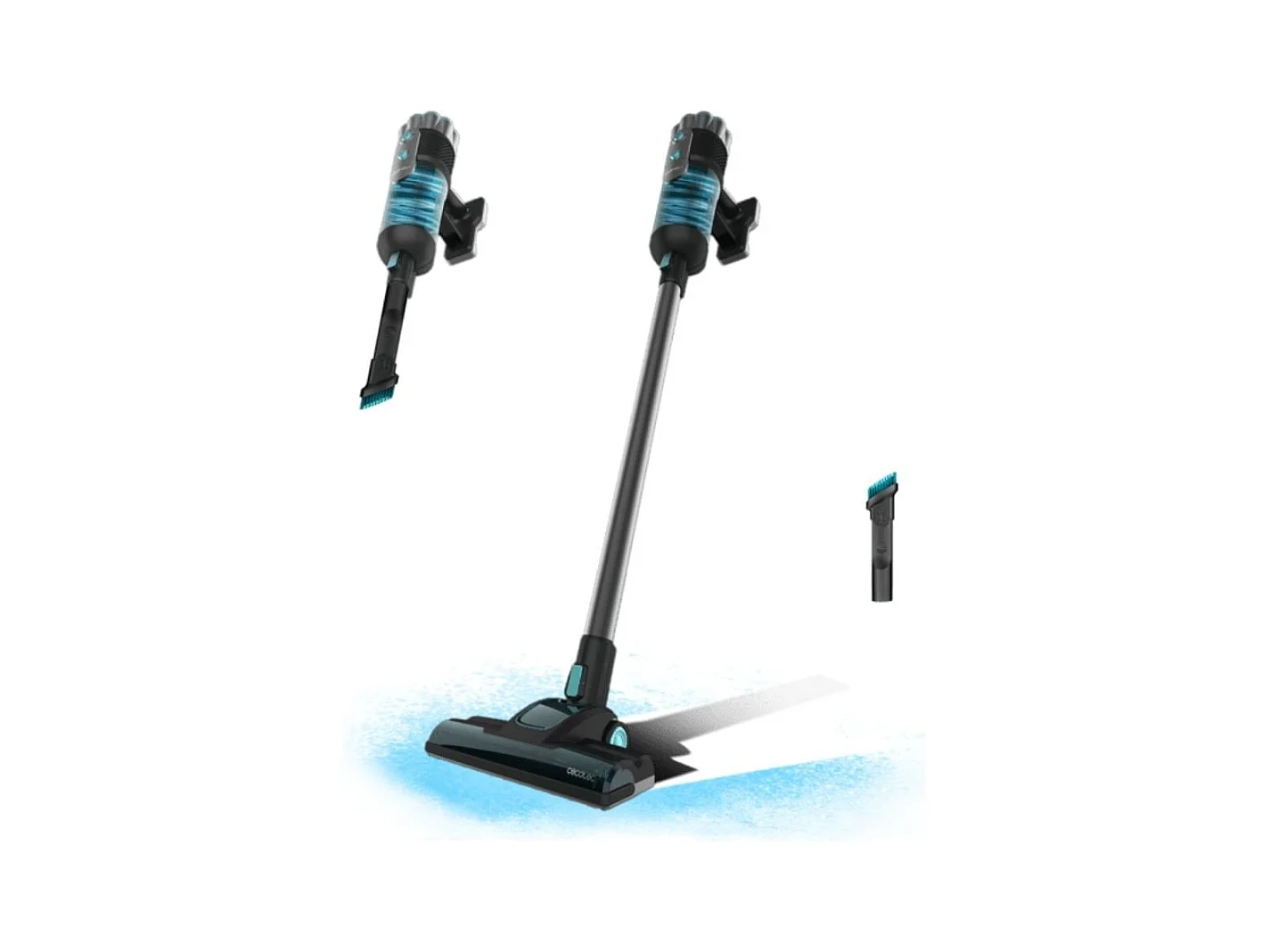 Aspirador escoba Cecotec Conga 700 PowerHead 615W con cable 500 ml negro