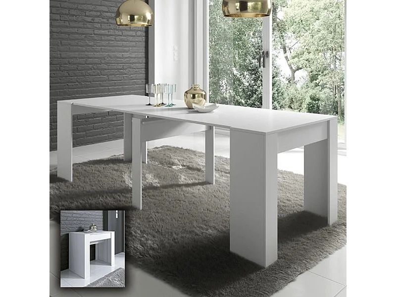 Mesa salón/taquillón Fuelle blanco mate 51x77x90 cm