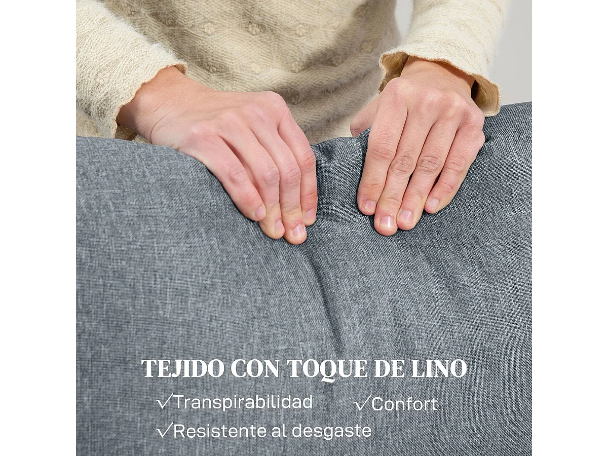 Sofá Andros Homcom reclinable gris 101x118x95 cm