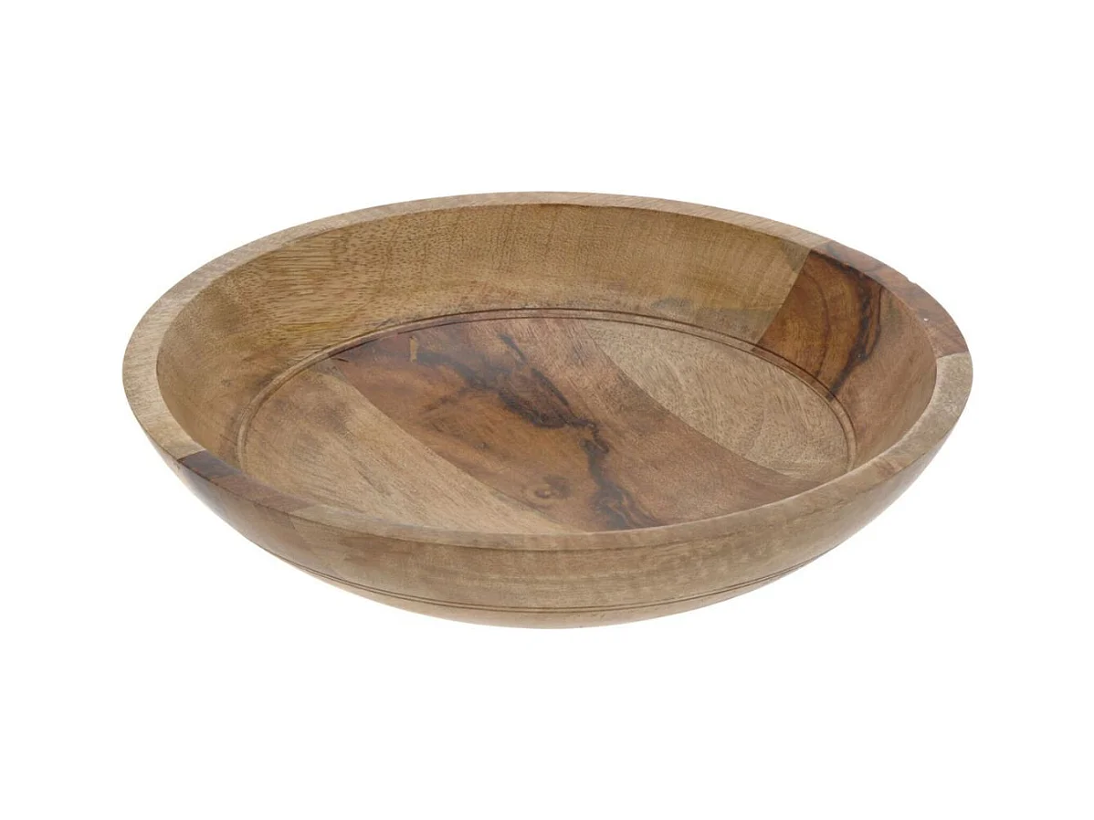 Bandeja de madera natural Ø30 cm