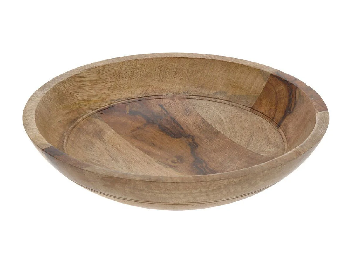 Bandeja de madera natural Ø30 cm