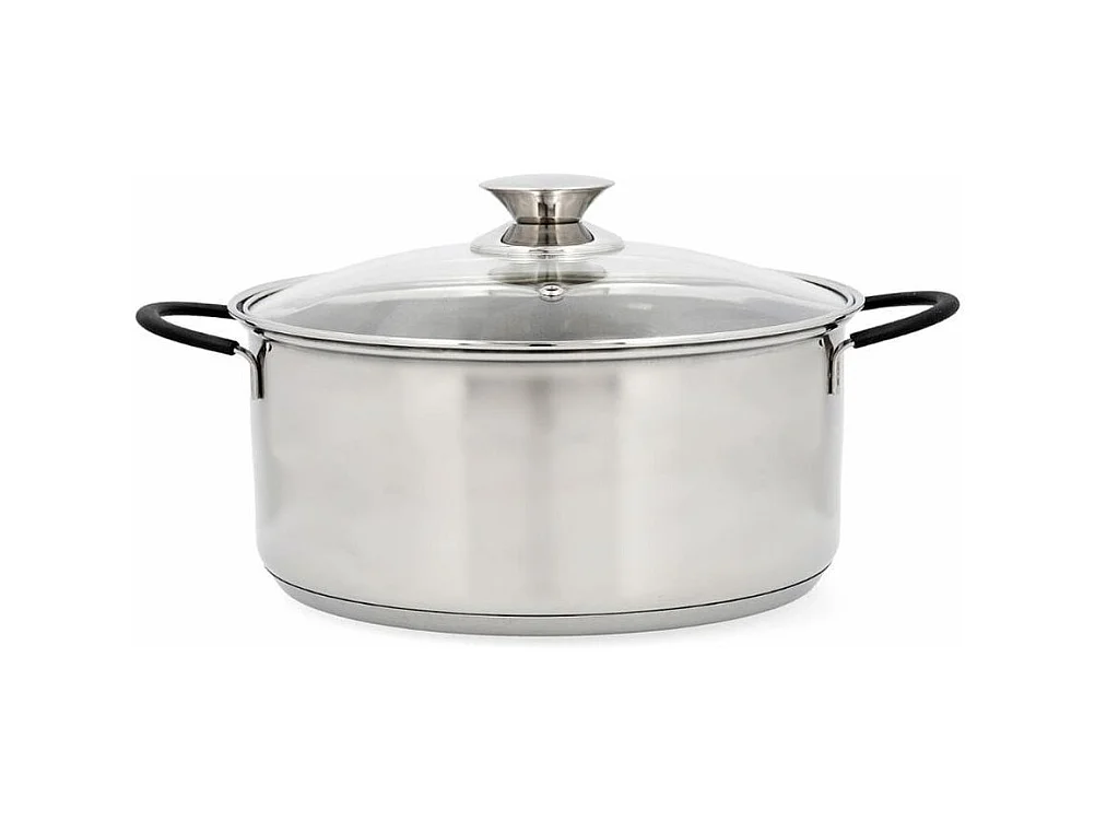 Cacerola Sensory Quid con tapa de cristal acero inoxidable Ø24 cm