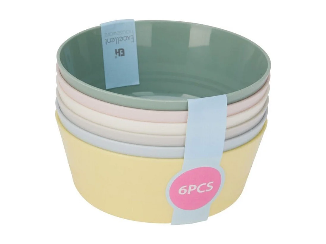 Pack de 6 cuencos multicolor Ø12x4,6 cm
