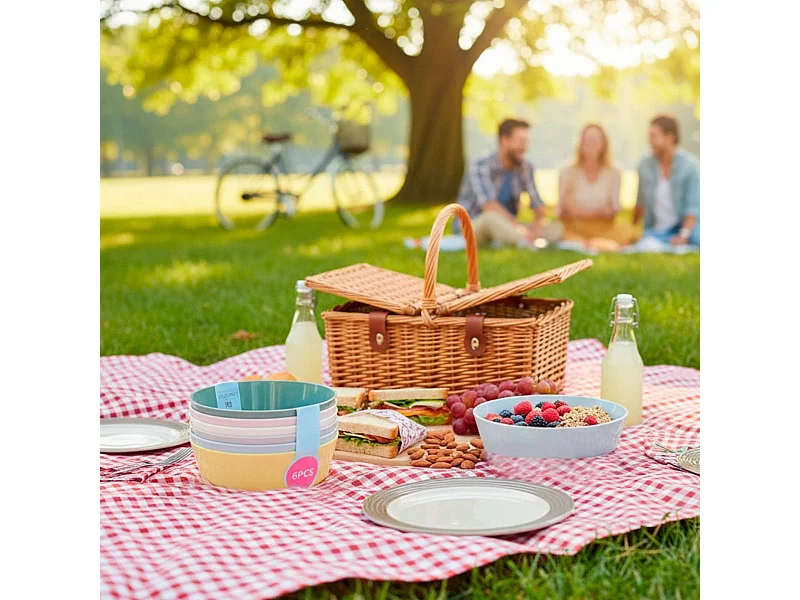 Pack de 6 cuencos multicolor Ø12x4,6 cm