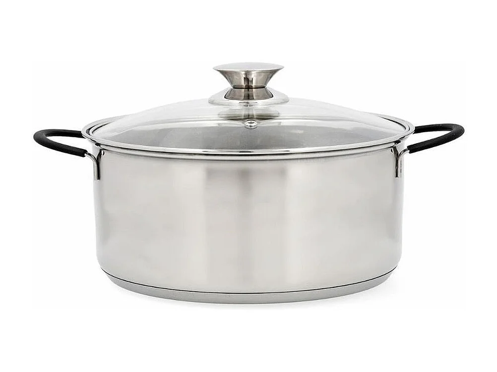 Cacerola Sensory Quid con tapa de cristal acero inoxidable Ø22 cm